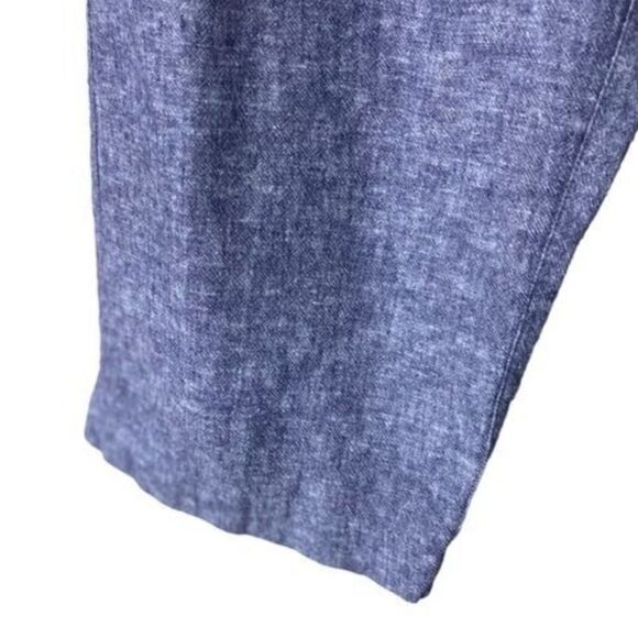 Chico’s Linen Pull On Women’s Pants Wide Leg Cropped Size 2.5 Capris Beachy - Picture 7 of 8